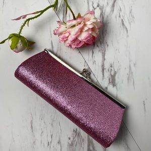 Pink glitter clutch